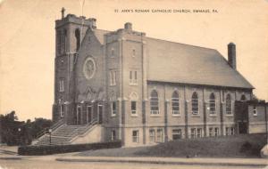 Emmaus Pennsylvania St Anns Roman Catholic Church Antique Postcard K31911