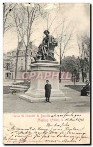 Old Postcard Statue Theodor De Banville Moulins