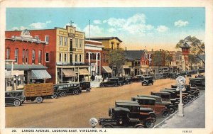 Vineland New Jersey looking East on Landis Avenue vintage pc DD7374