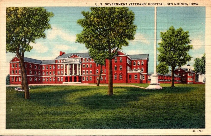 Iowa Des Moines U S Government Veterans Hospital 1941 Curteich