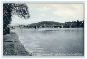 c1905s Groveland Bridge and Merrimack River, Haverhill Massachusetts MA Postcard