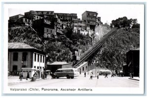 c1930's Panorama Ascensor Artilleria Valparaiso Chile RPPC Photo Postcard