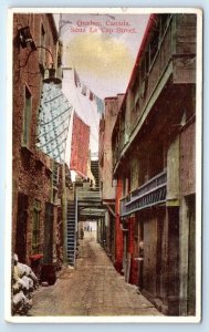 Sous Le Cap Street QUEBEC PQ Canada Postcard