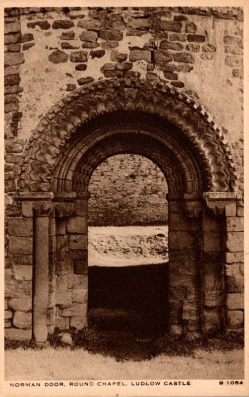 England Shropshire Ludlow Castle Norman Door Round Chapel