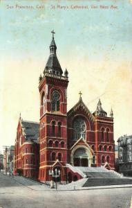 San Francisco CA~St Mary's Cathedral~Catholic Church on Van Ness Avenue~1909 PC