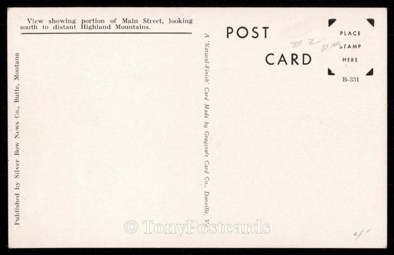 Main Street, Looking South, Butte, Montana