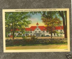 MARION MA TABOR ACADEMY ADNIB AND DORMS Postcard 1940s