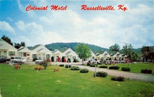 Russelleville Kentucky 1950-60s Postcard Colonial Motel