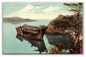 Old Shipwreck Brenton's Cove Newport Rhode Island RI UNP DB Postcard T5