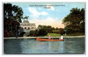 Grant Monument And Lagoon Lincoln Park Chicago Illinois IL UNP DB Postcard Y5