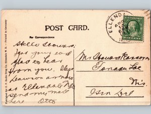 c1911 SNIS State Normal Industrial School Ellendale North Dakota ND Dickey