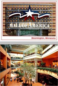 2~4X6 Postcards BLOOMINGTON, MN Minnesota MALL OF AMERICA Sign & Stores~Interior