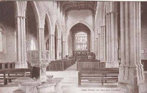 Stoke By Nayland Church Suffolk Antique Postcard