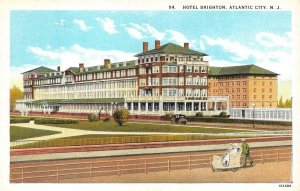 ATLANTIC CITY, NJ New Jersey  HOTEL BRIGHTON  Push Chair  c1920's Postcard