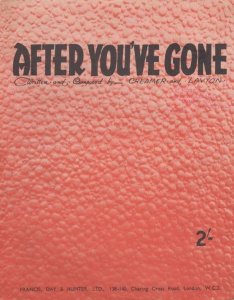 After You've Gone Creamer & Layton 1940s Sheet Music