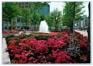 1979 Downtown Magnificent Garden Water Fountain Augusta Georgia GA Postcard