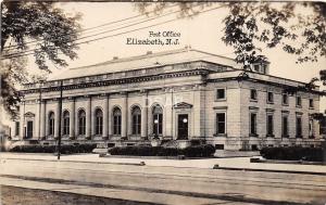 B53/ Elizabeth New Jersey NJ Real Photo RPPC Postcard c1920 Post Office Building