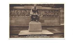 Real Photo Scottish American Memorial, Spirit of 1914 Edinburgh, Scotland