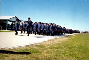 Texas San Antonio Lackland Air Force Base Basic Trainees Pass In Review Durin...