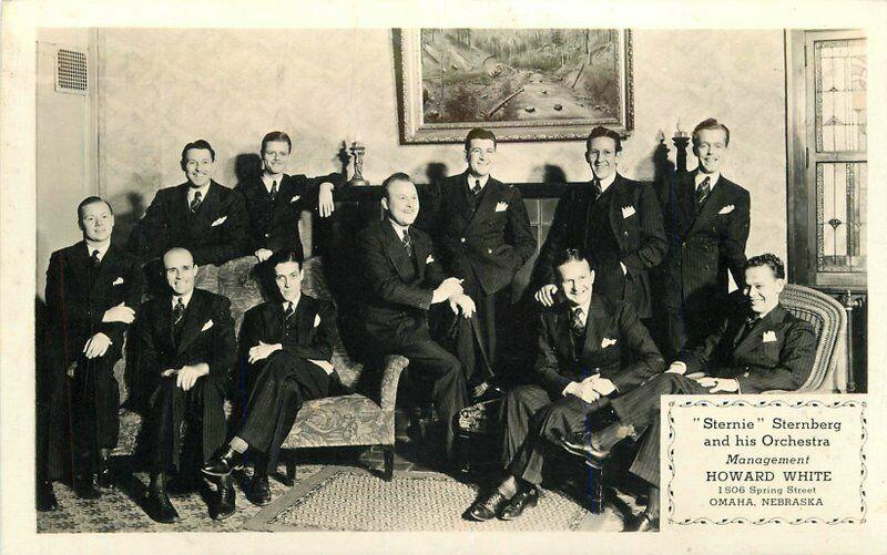 Graphic Arts 1930s Omaha Nebraska Sternburg Orchestra RPPC Photo Postcard 1014