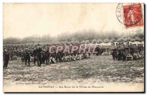 Postcard Old Army Sathonay A review on the parade ground