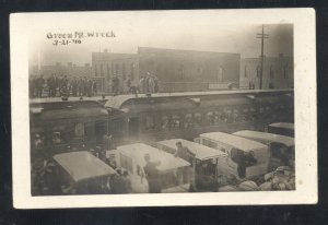 RPPC TRAER IOWA GREEN MOUNTAIN RAILROAD TRAIN WRECK REAL PHOTO POSTCARD