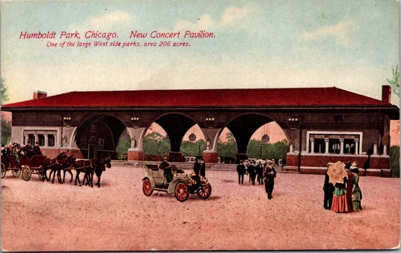 Postcard Concert Pavilion at Humboldt Park, Chicago, Illinois