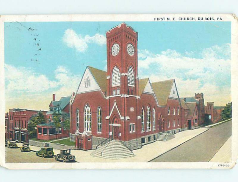 W-Border CHURCH SCENE Dubois Pennsylvania PA hs7797