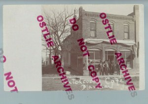 Blanchard IOWA RPPC 1914 MAIN STREET nr Shenandoah Clarinda GHOST TOWN 38 People