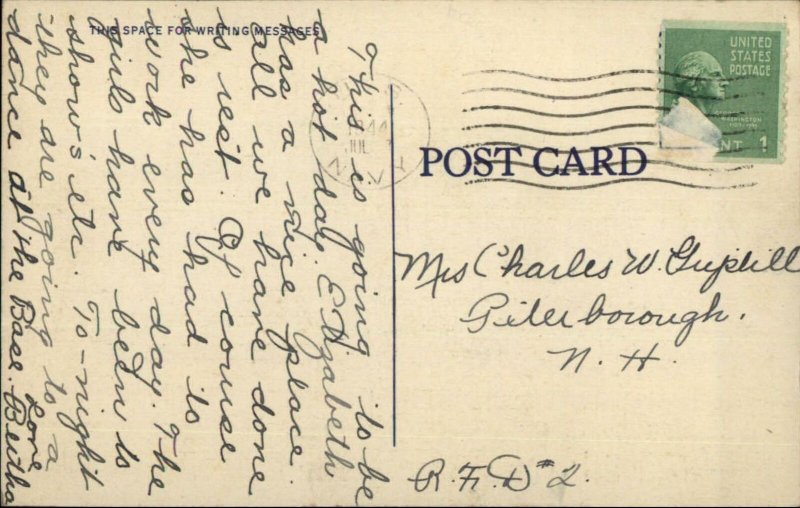 US Navy Supply Fuel hip Linen Postcard c1940s WWII era