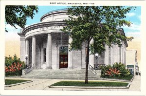 Postcard BUILDING SCENE Waukesha Wisconsin WI AI2594