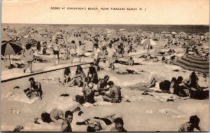 Vtg 1940s Jenkinson's Beach Scene Point Pleasant Beach New Jersey NJ Postcard