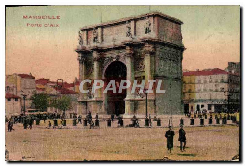 Postcard Old Porte d'Aix Marseille