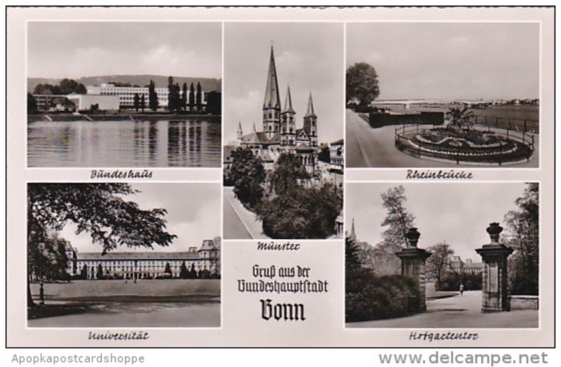 Gruss Aus Der Bundeshauptstadt Bonn Multi View Germany Real Photo