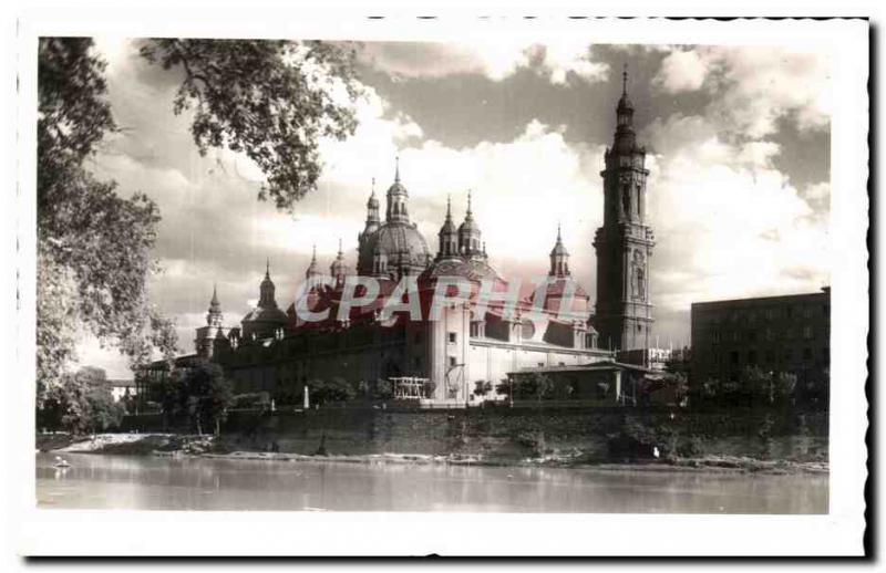 Old Postcard Zaragoza Jempio Sanctuary of El Pitar