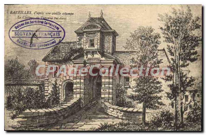 Old Postcard Bazeilles after an old engraving