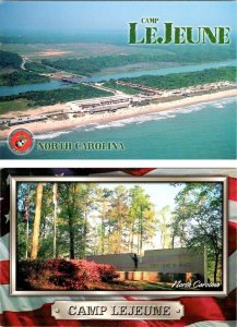 2~4X6 Postcards NC North Carolina CAMP LEJEUNE Marine Corp Rec Facility~Memorial