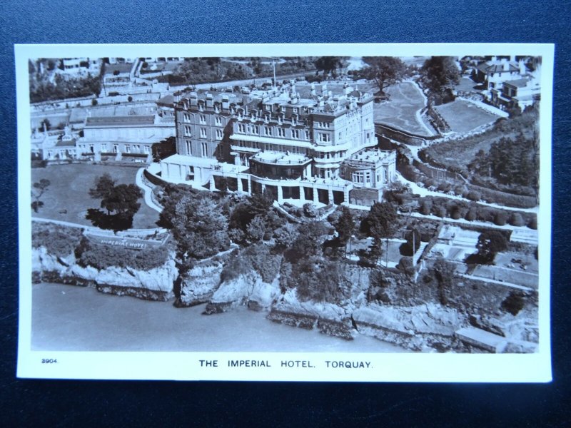 Devon Aerial View TORQUAY The Imperial Hotel - Old RP Postcard by Aero Pictorial