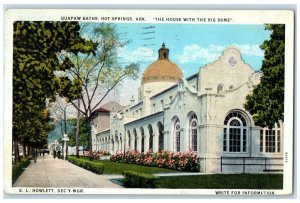 1927 The House With A Big Dome Quapaw Baths Hot Springs Arkansas AR Postcard