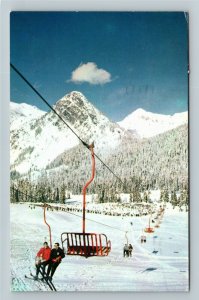 Snoqualmie Pass Summit WA- Washington, Mountain and Ski, Chrome c1963 Postcard 