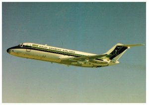 Saudi Arabian Airlines Douglas DC 9 15 Airplane Postcard