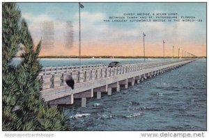 Florida Saint Petersburg Gandy Bridge 6 Miles Long Between Tampa And Sant Pet...