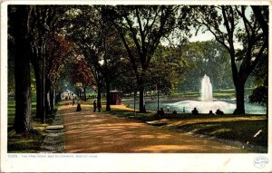 Boston Massachusetts Ma Postcard - Frog Pond, Boston Common - 1909