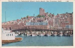 California San Francisco Partial View Of Fisherman's Wharf North Beach