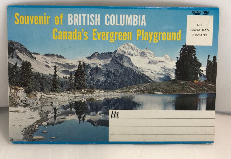 Vintage British Columbia Canada's Evergreen Playground Postcard Folder Book 12