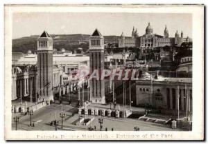 Postcard Modern Barcelona Intrade Pargue Montiuich Entrance of the Park