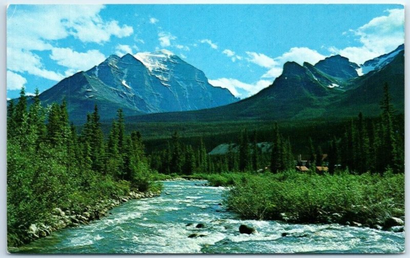 Postcard - Pipestone River with Majestic Mount Temple - Lake Louise, Canada