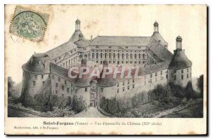 Postcard Old Saint Fargeau Yonne overview of the XII century castle