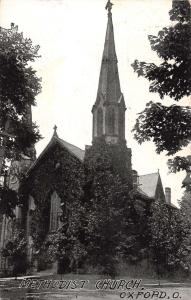 Oxford Ohio Methodist Church Street View Antique Postcard K34623