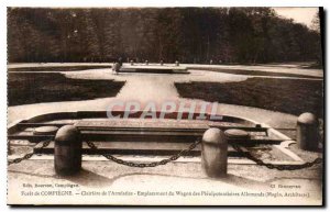 Postcard Old Forest of Compiegne Armistice Glade location Wagon Plenipotentia...